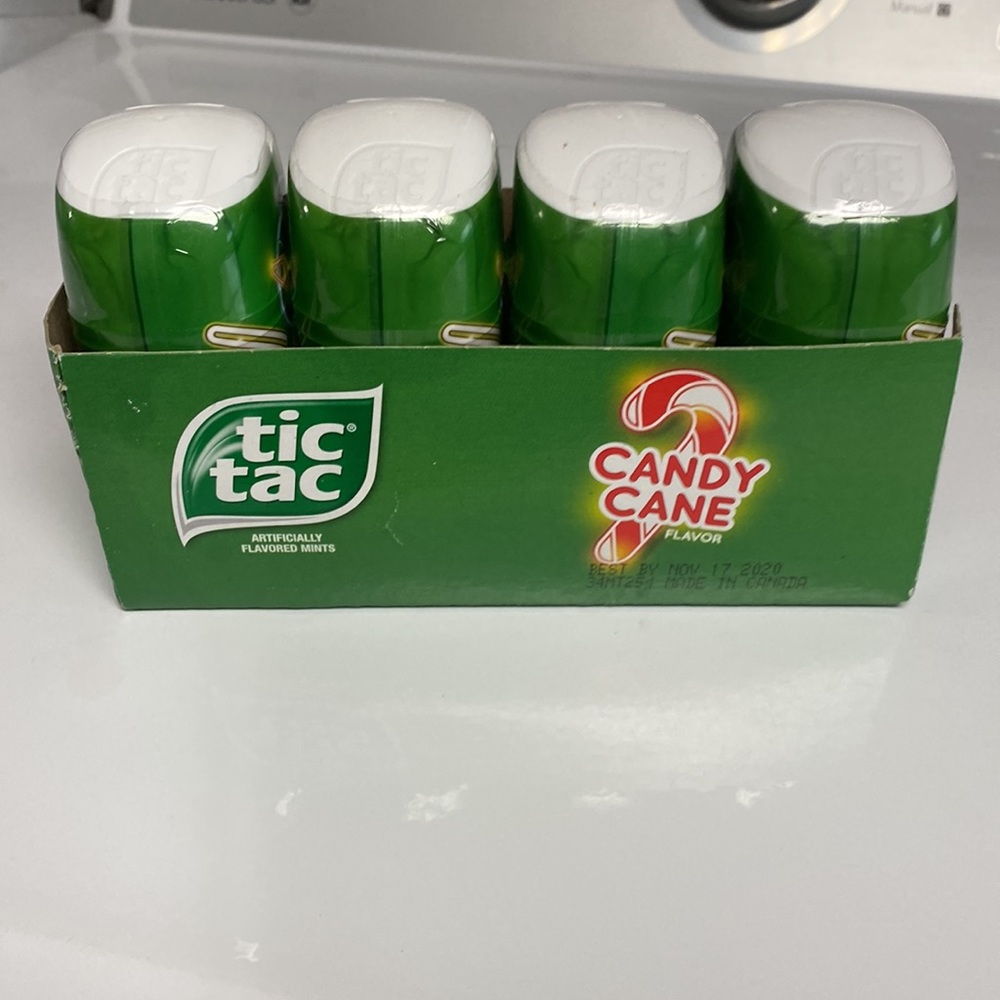 4 pk Collectible Tic Tac Candy Cane limited edition rare flavor 3.4oz Christmas